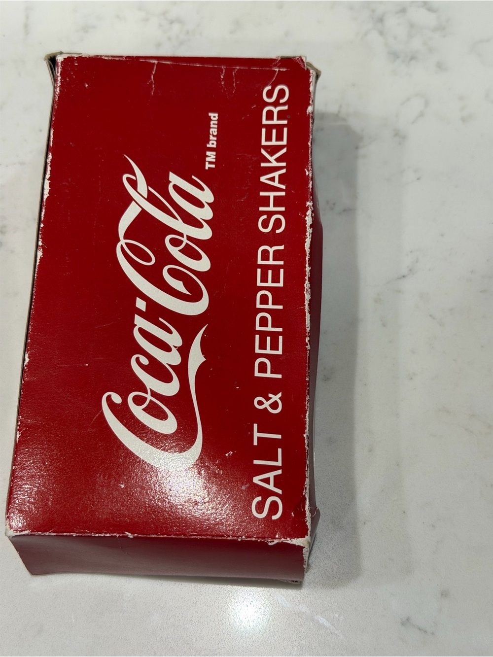 Vintage 1993 Coca Cola Gas Pump Salt and Pepper Shakers Set NIB